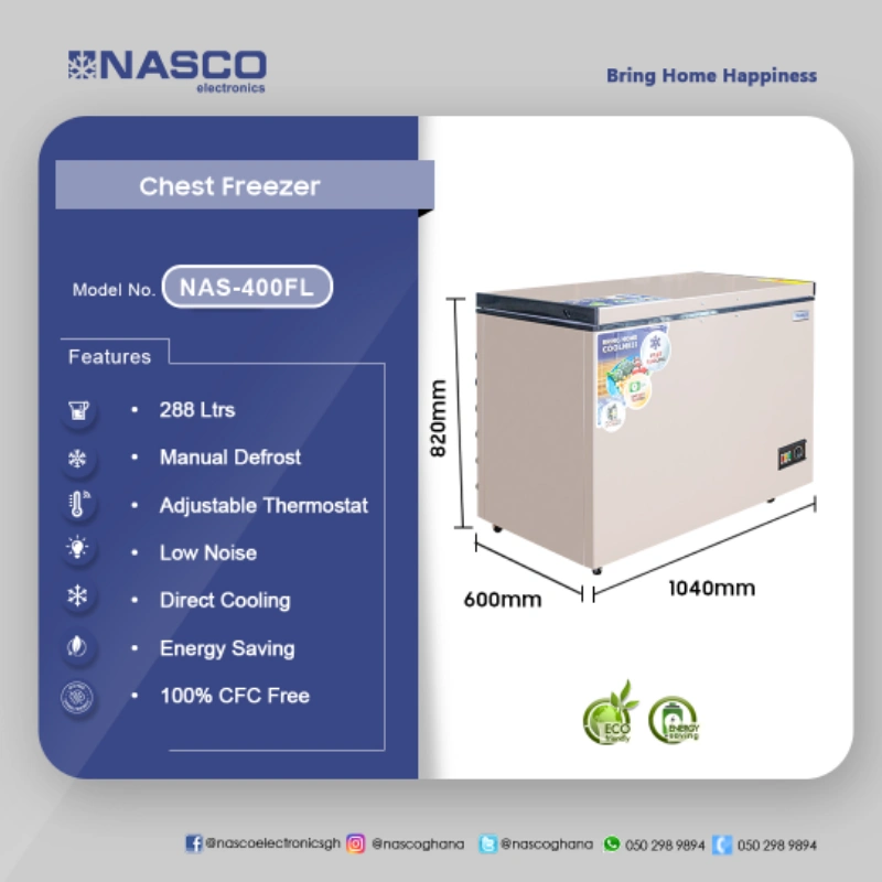 NASCO CHEST FREEZER 288L