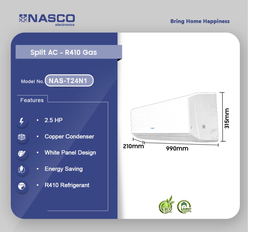 NASCO SPLIT 2.5HP WHITE
