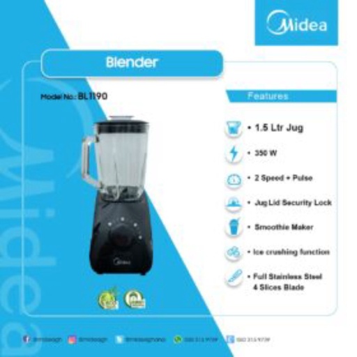 MIDEA 1.5LTR 350 WATT BLENDER