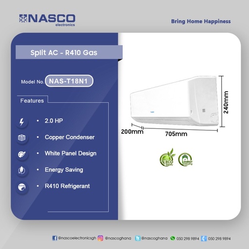 NASCO SPLIT 2.0HP WHITE
