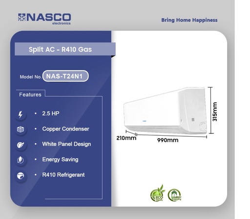 NASCO SPLIT 2.5HP WHITE