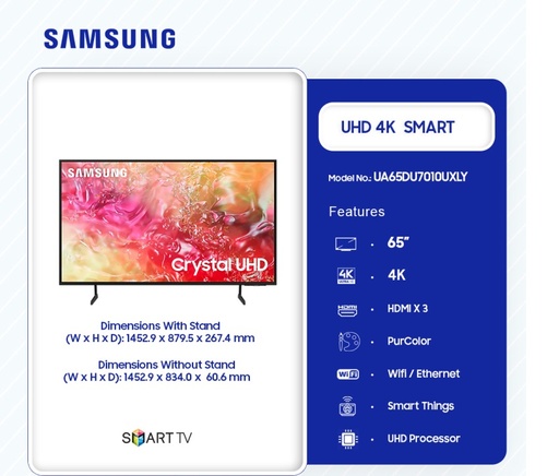 SAMSUNG UHD SMART 4K 65"