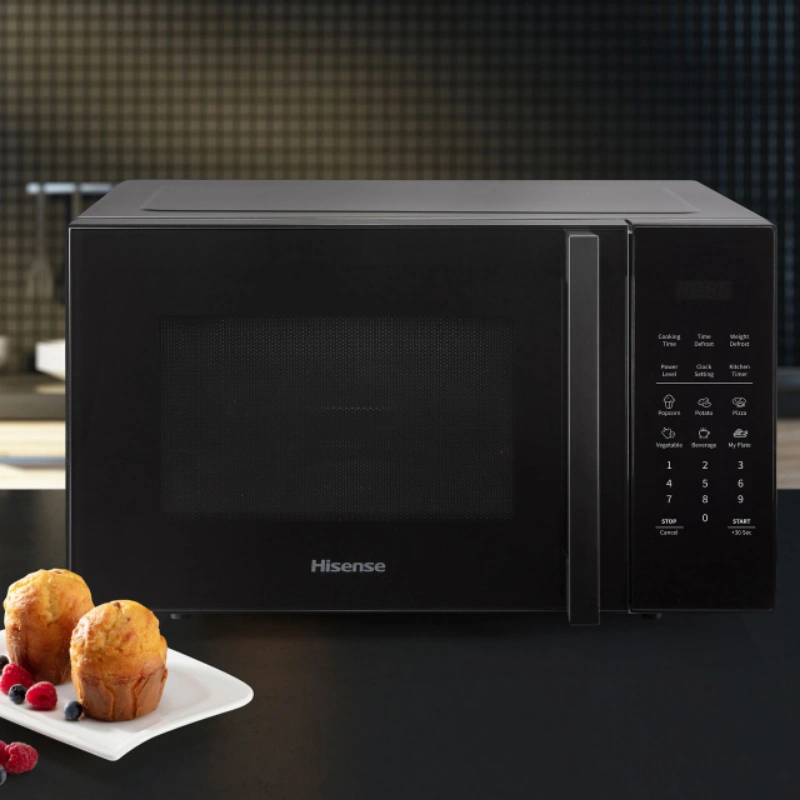 HISENSE MW 20L MICROWAVE OVEN MECHANICAL CONTROL WITH GRILL & HANDLE BLACK